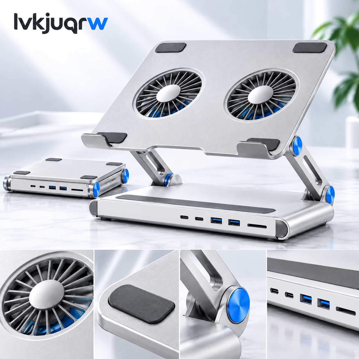 lvkjuqrw AeroHub Folding Cooling Laptop Stand — design details