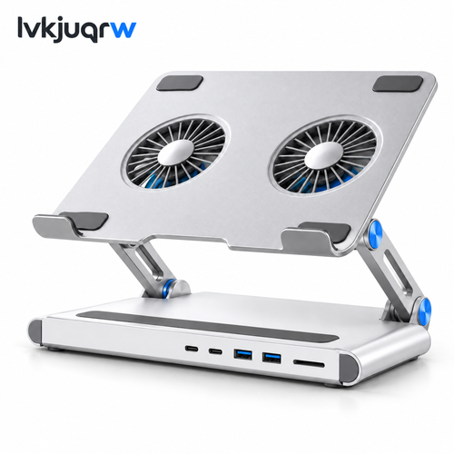 lvkjuqrw AeroHub Folding Cooling Laptop Stand — white background