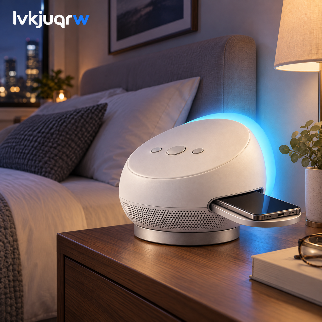lvkjuqrw GlowNest Ambient Speaker & Charging Station — usage scene