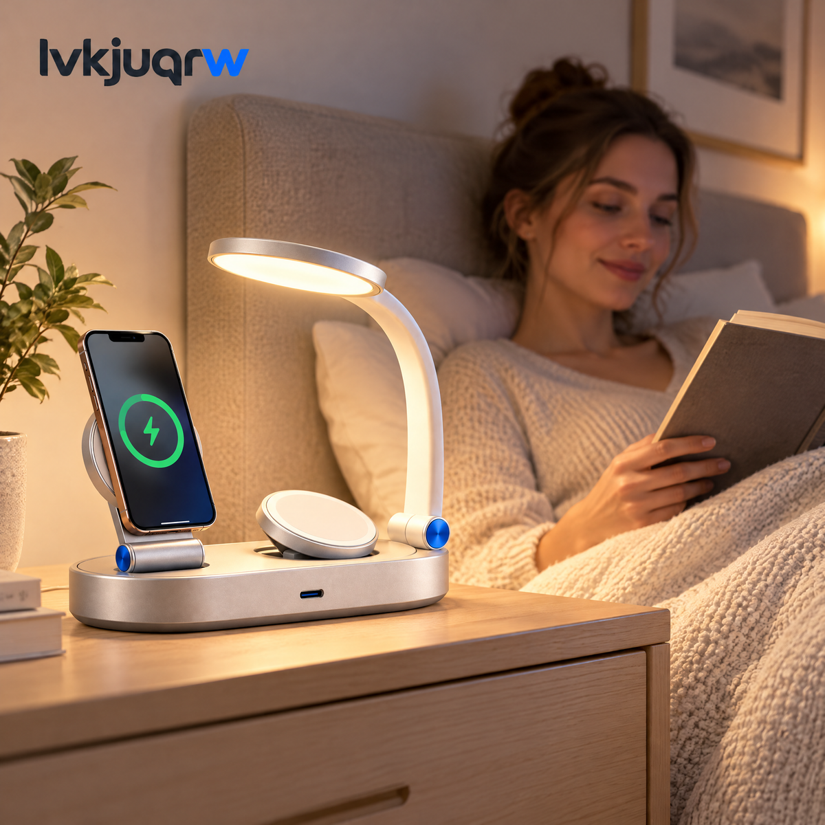 lvkjuqrw LumiDock Charging Reading Lamp — usage scene